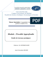 Manuels de TP Fiscalité Approfondie Partie - I - 2022-2023