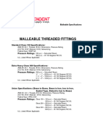 Malleable Cast Iron Forged Steel and Nipple Standards and Specifications