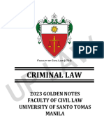 2023 Ust Golden Notes Criminal Law