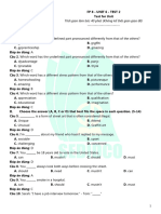 Bài ôn tập học kì II - Unit 6 - Test 2 (key)