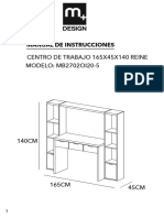 Manual de Instrucciones: Centro de Trabajo 165X45X140 Reine