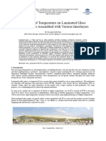 Influence of Temperature On Laminated Glass Performances Assembled With Various Interlayers