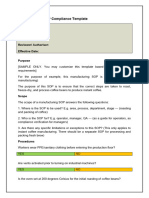 SOP Sample - Manufacturing