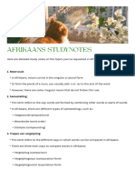 Afrikaans Studynotes Term 4