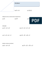 Working With Radicals Worksheet.