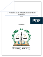 Guide To Asian Parliamentry Debates