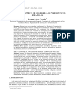 Análisis Taxonómico de Los Portales Periodísticos Españoles 2004