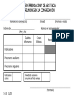 (Nombre de La Congregaci On) (Ciudad) (Provincia o Estado)