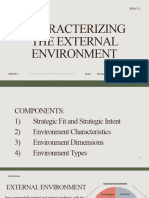 GROUP 2 - Characterizing The External Environment