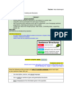 CELPIP Writing Task 1 - Sentence Structure - Practice Sheet