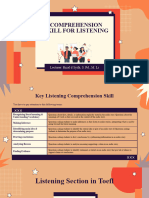 Listening Comprehension Skill - Pertemuan 11