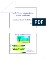 GLE 594: An Introduction To Applied Geophysics: Electrical Resistivity Methods