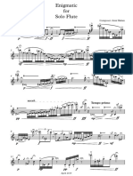 Enigmatic For Flute Solo Full Score