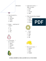 Materi Kelas 3 SD - Fruits