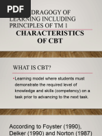 The Andragogy of Learning Including Principles of TM 1