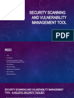 Security Scanning and Vulnerability Tool