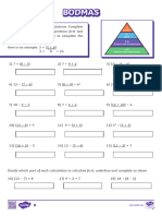 Bodmas Order of Operations Worksheets - Ver - 7