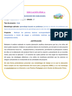 3° Grado Preescolar Proyecto de Educación Física