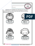 Atividades de Alfabetização Online Texto Com BR CR DR FR GR PR TR VR