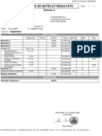 Releve de Notes Et Resultats: Session 2