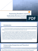 Assessing Student Learning Outcomes Across A Curriculum