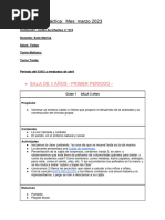 Secuencia Didáctica - Mes - Marzo 2023 Musica Periodo de Inicio Nivel Inicial