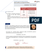 Ficha de Notação Cientifica Com Expoente Natural 7