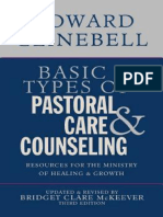 Types of Pastoral Care and Counseling by Howard Clinebell 2011.