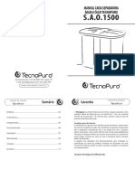 S.A.O Manual Caixa Separadora Água e Óleo Tecnopuro