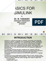 Basics For Simulink: Dr. N. Yadaiah