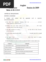 Anglais ProbatABCDE 2009 - 2