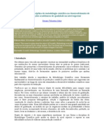 A Importância Da Disciplina de Metodologia Científica No Desenvolvimento de Produções Acadêmicas de Qualidade No Nível Superior