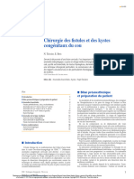 Chirurgie Des Fistules Et Des Kystes Congénitaux Du Cou: Bilan Préanesthésique Et Préparation Du Patient