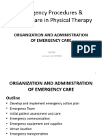 Organization and Administration of Emergency Care