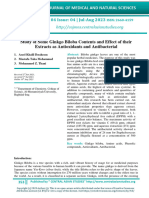 Study of Some Ginkgo Biloba Contents and Effect of Their Extracts As Antioxidants and Antibacterial