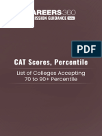 All About CAT Scores Percentile and List of Colleges