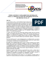 Indicaciones y Lineamientos Proyecto UBV