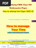 Study Tips, Time Management Tips (Class Xii Mathematics) 2022-23