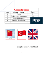 All Turkey, China, & UK Constitution With.