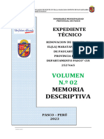 Volumen #02 - Memoria Descriptiva