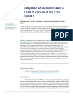 Price Investigation of An Abbreviated 4 and 8 Item Version of The PTSD Checklist 5