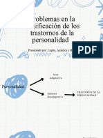 Problemas en La Clasificación de Los Trastornos de La Personalidad