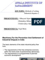 PRESENTATION TOPIC: Methods of Setting: Industrial Disputes-2