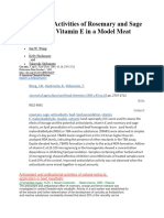 Antioxidant Activities of Rosemary and Sage Extracts and Vitamin E in A Model Meat System