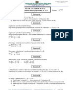 Fiche D'exercice N°12 3eme Equation Et Inéquation Dans R .R PDF