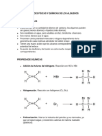 Propiedades Físicas y Químicas de Los Alquenos