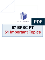 67 BPSC PT 51 MOST IMPORTANT TOPICS (English & Hindi)