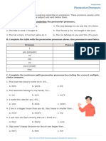 Possessive Pronouns Worksheet