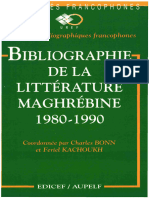 Bibliographie Littérature Maghrébine Part 1