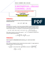 Examen de Calculo - Economia - Enero 2023